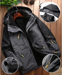 Spring 3 in 1 Fleece Lining Warm Jacket Sportwear Ski Camping Coat Windbreak Waterproof Outdoor Jacket Men Climbing Hiking Coats