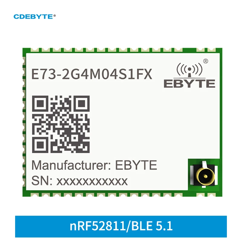 

NRF52811 BLE 5,1, модель телефона, стандартная антенна IPEX, SMD, с низким энергопотреблением, беспроводной модуль с синими зубьями