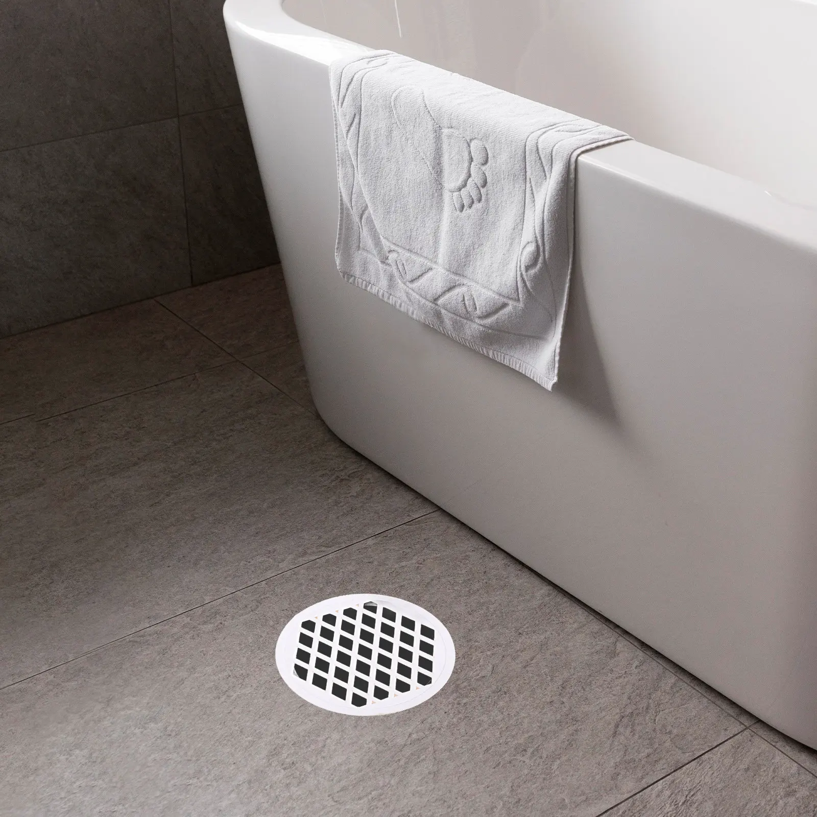 

2Pcs Plastic Insert Floor Drain Removable Top Cover Easy Clean High Flow Rate for Garden Balcony Bathroom Universal Fit All