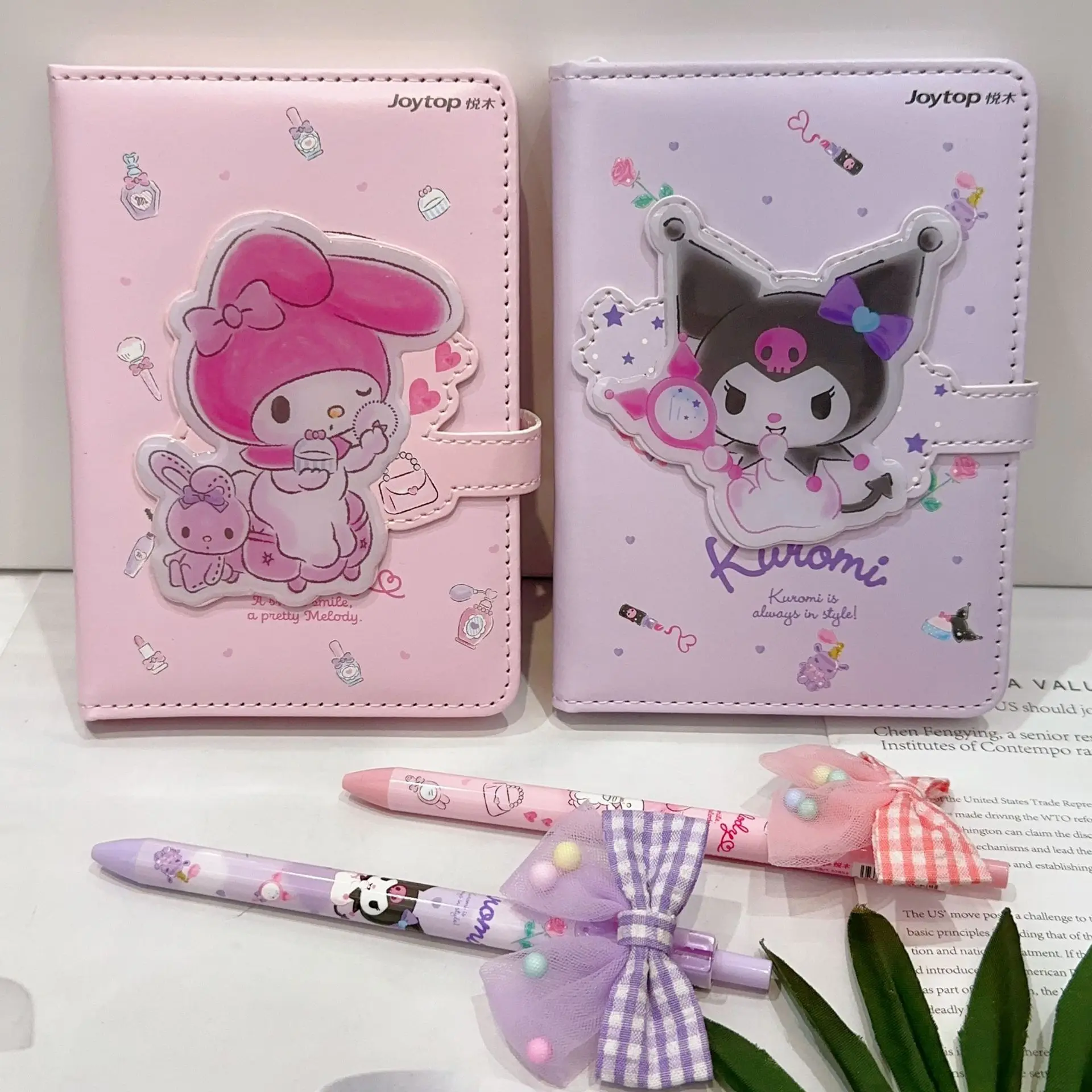 Sanrio Notebook Gel Pen Hellokitty Cinnamoroll Notepad Daily Weekly Agenda Planner Notebook Stationery Set Office School Supplie