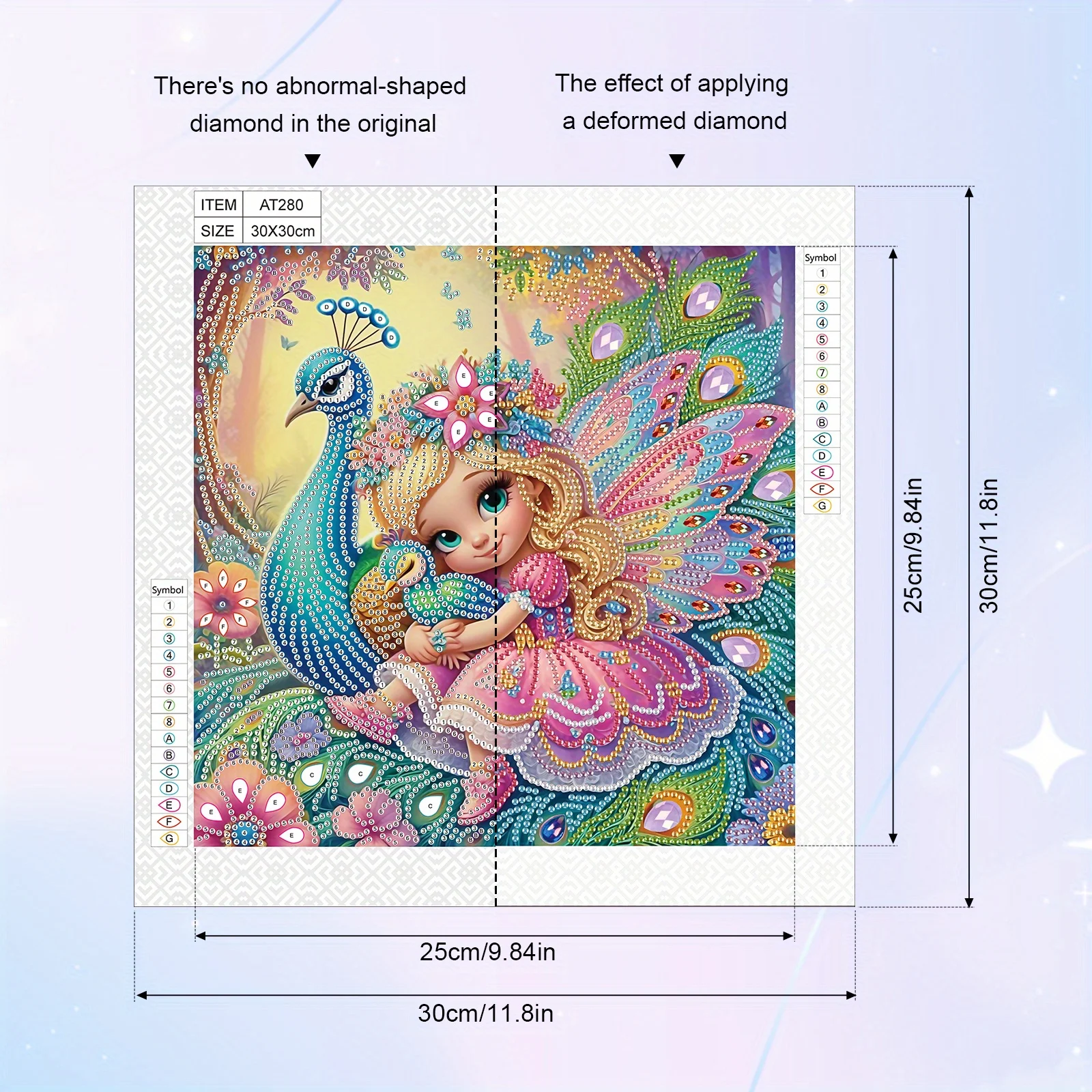 DIY Girl and Peacock 5D Special Shape Diamond Art Kits for Beginners,Diamond Art Painting Kits for Home Wall Decoration Gift