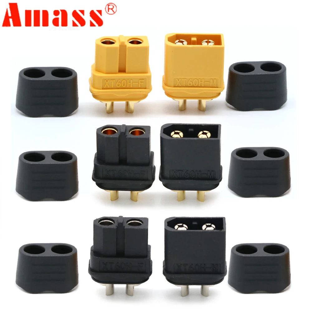 5 Pair Amass XT60+ XT60H Male Female Plug Connector With Sheath Housing For Rc Lipo Battery Rc Drone Car Boat