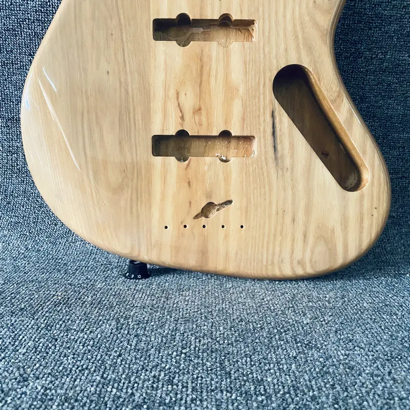 FB789 Natural Color Solid Ash Wood for Jazz Bass Body Built Unfinished Electric Bass DIY Replace Parts Right Hand