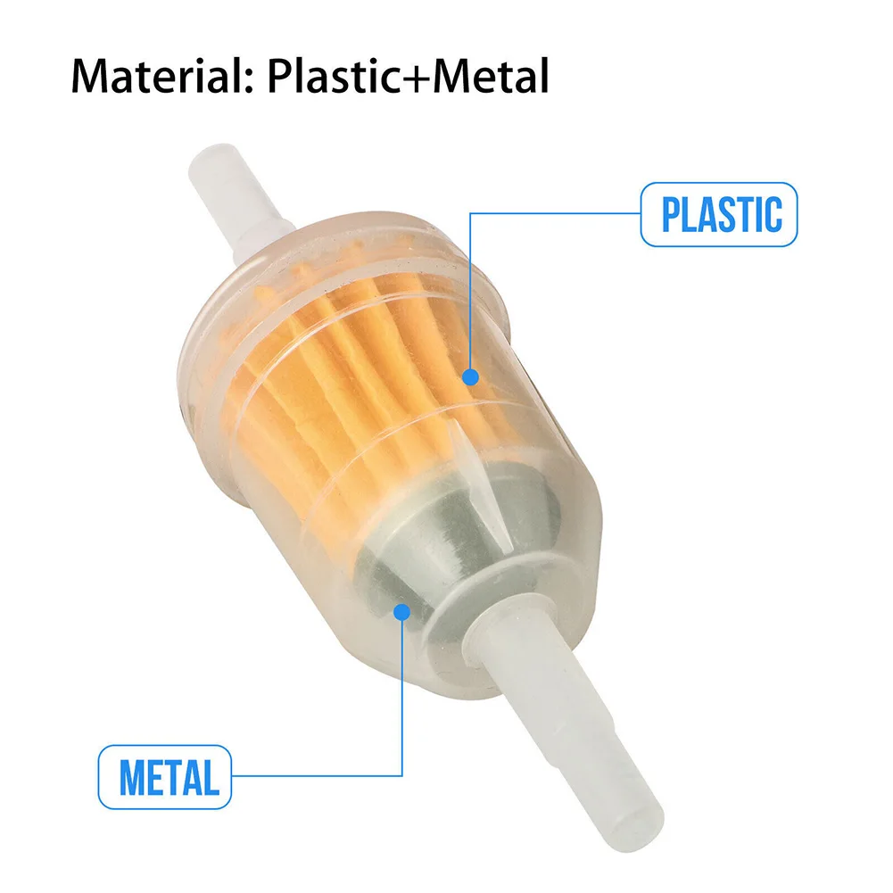 Pack of Ten Transparent Inline Fuel Filters For Use in For Small Engine Applications with Easy Visibility Design