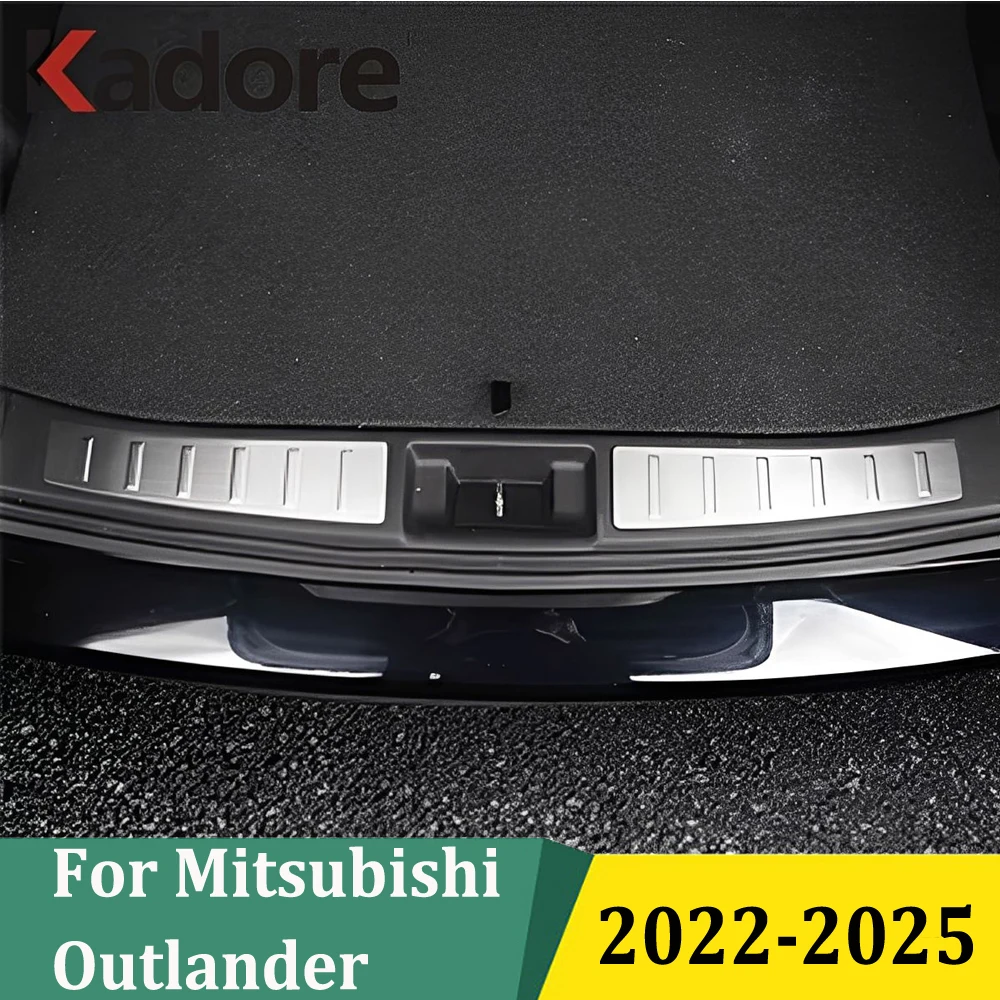 

Для Mitsubishi Outlander 2022-2024 2025 из нержавеющей стали, защитная накладка на задний бампер, накладка на задний багажник, накладка, аксессуары