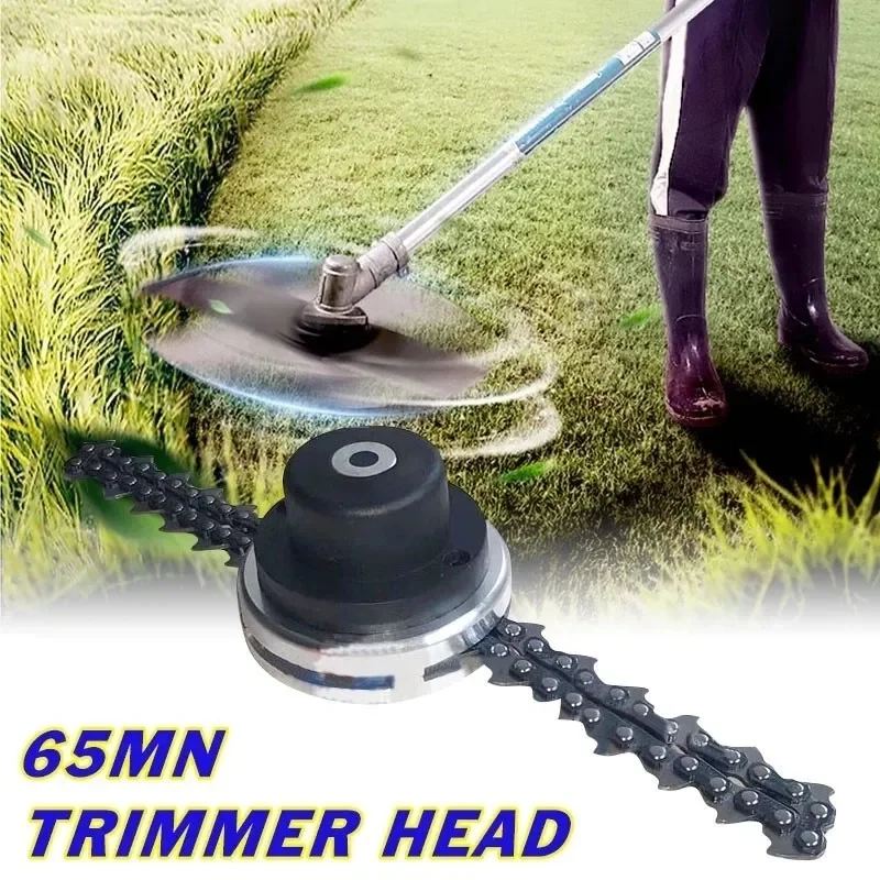 Universal 65Mn Trimmer Head Coil Chain Brush Cutter Garden Grass Trimmer Head Upgraded With Thickening chain For Lawn Mower