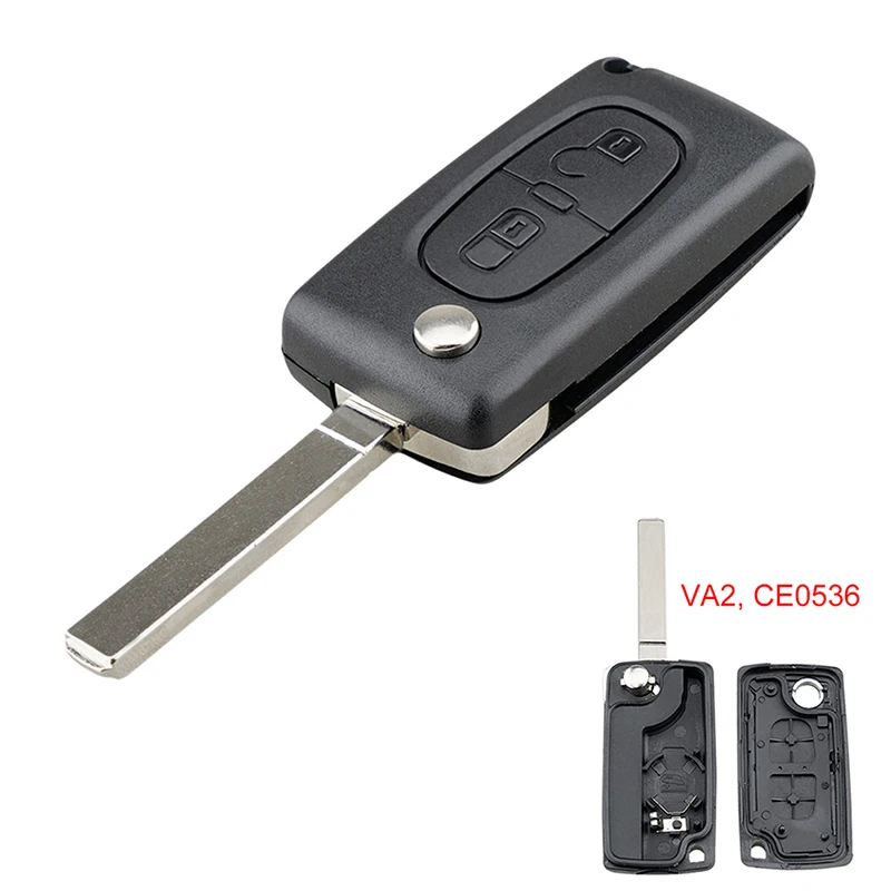 2 Button Car Remote Key Fob Case Replacement Accessories For Citroen C2 2005 2006 2007 2008 2009