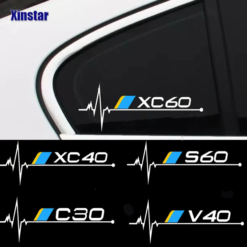 2 adet araba vinil spor etiketler çıkartmaları Volvo S60 S70 S80 S40 XC90 V40 V50 V60 V70 S90 V90 XC60 XC40 XC70 AWD T6 C30 C70