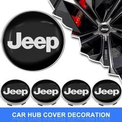 56/60mm Car Wheel Center Hub Caps Sticker Emblem For Jeep Gladiator Grand Cherokee Compass Accessory Renegade Wrangler JL JK
