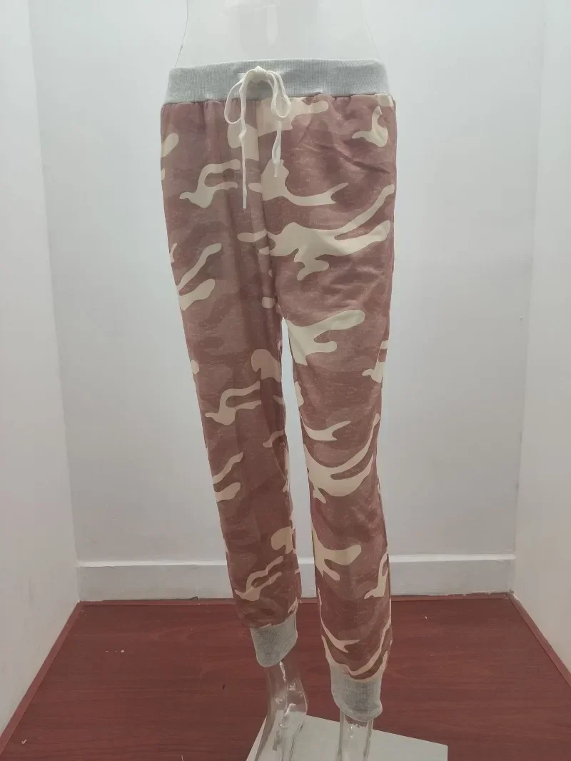 Camouflage Print Sweatpants Loose Women Drawstring Jogging Sport Pants 2023 Plus Size Pantalones Casual Female Run Streetwear