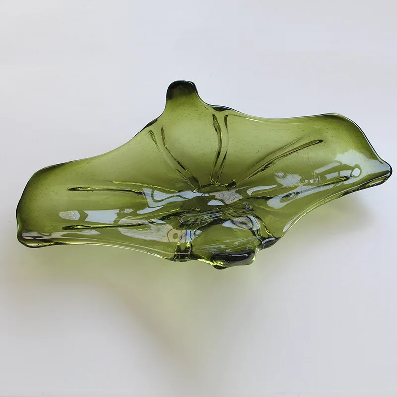 DSA glazed irregular fruit plate, snack plate, candy plate, light luxury soft decoration, living room coffee table display
