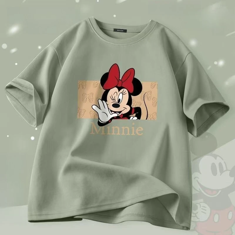 

2026 Summer New Co-branded Cotton T-shirt Women Loose Niche Parent-Child Matching Casual Short Sleeve Top Woman clothing