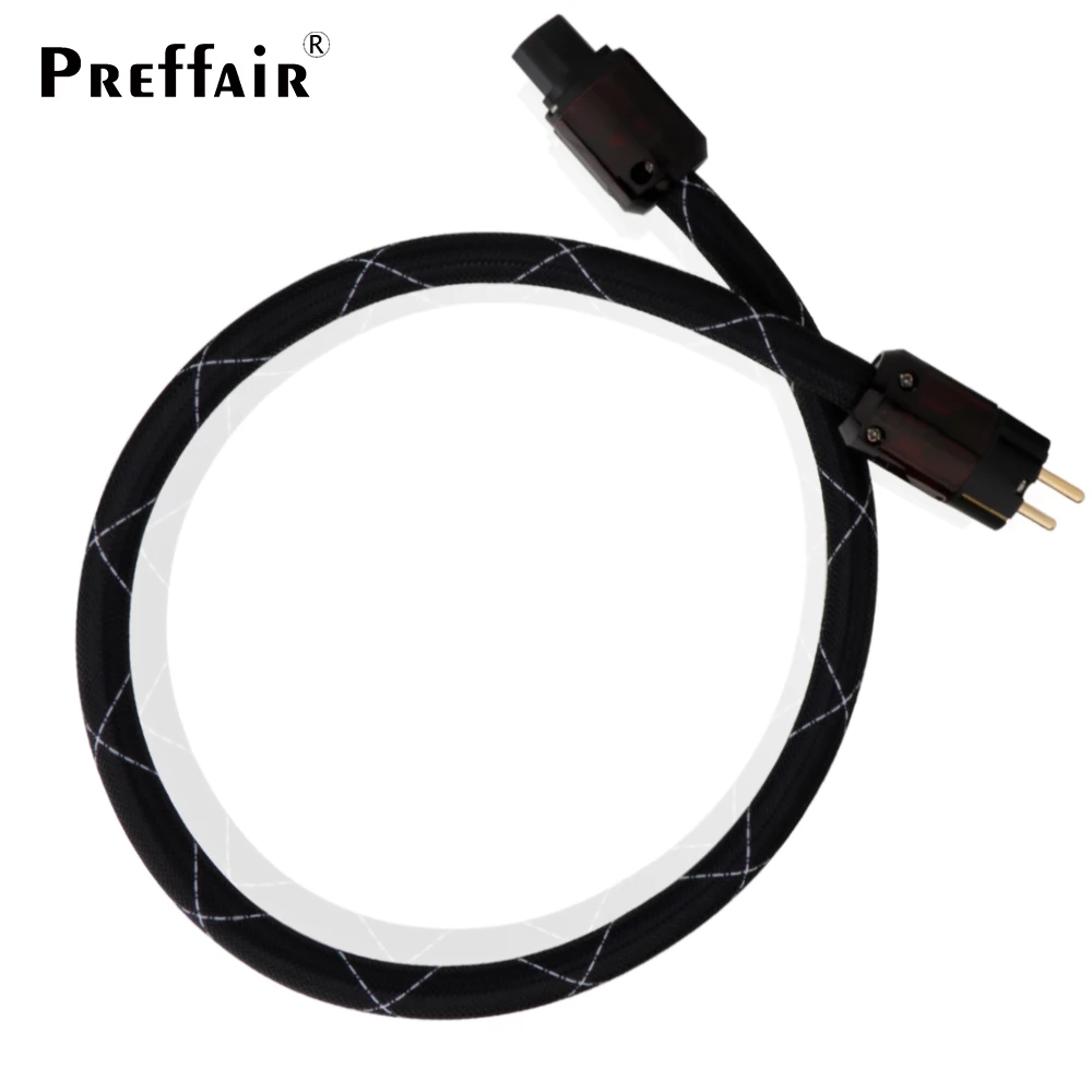Preffair D516 Кабель питания Аудиофильский кабель питания с плавкой Rhoium P-079E/C-079 EU Plug и разъемом IEC