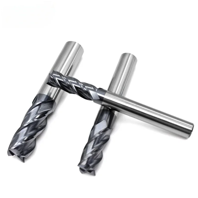 HRC50 4-Flute Cnc Nano Coating Tungsten Steel Carbide Face alloy End Mill CNC Maching Tools Stainless Steel Milling Cutter Tools