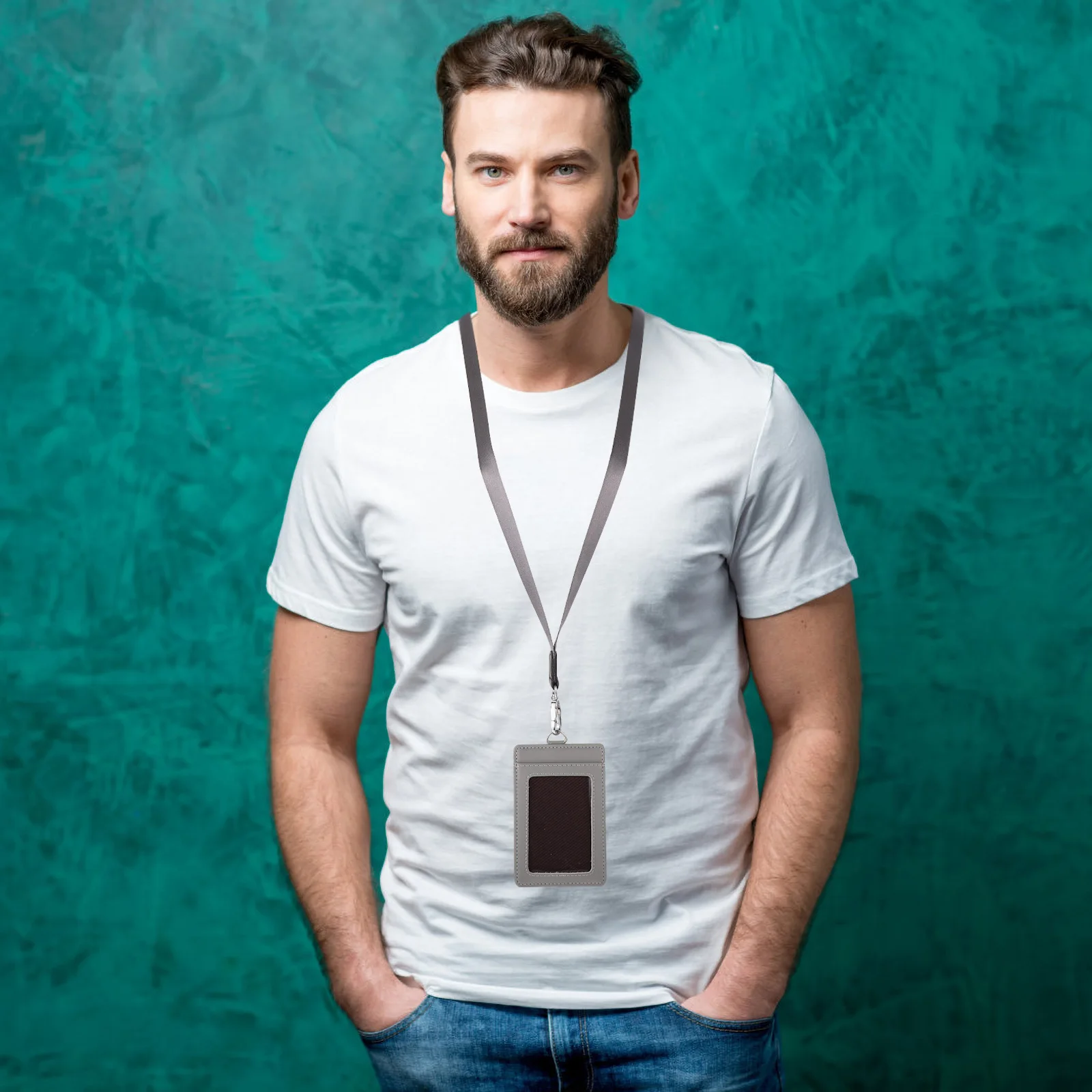 

Premium PU Cards Storage Holder Sealed Id Cards Cover for Work Meeting Exhibition Use Compact Lightweight Badge Protector with