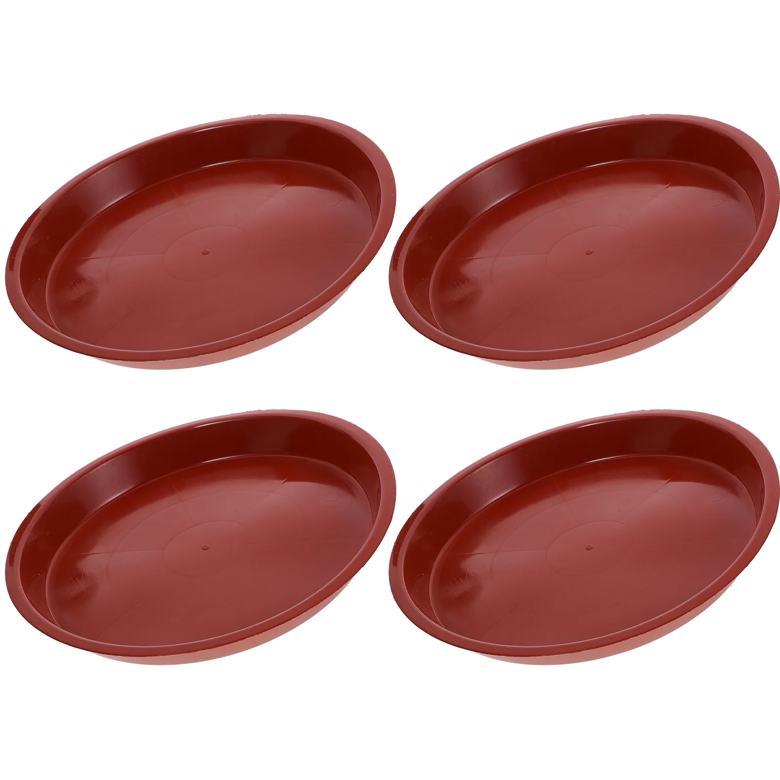 4PCS Plastikowa doniczka Taca ociekowa Doniczka Spodek Doniczka Taca podwozia do doniczki Fleshiness Sadzarka Balkon ogrodowy (czerwony)