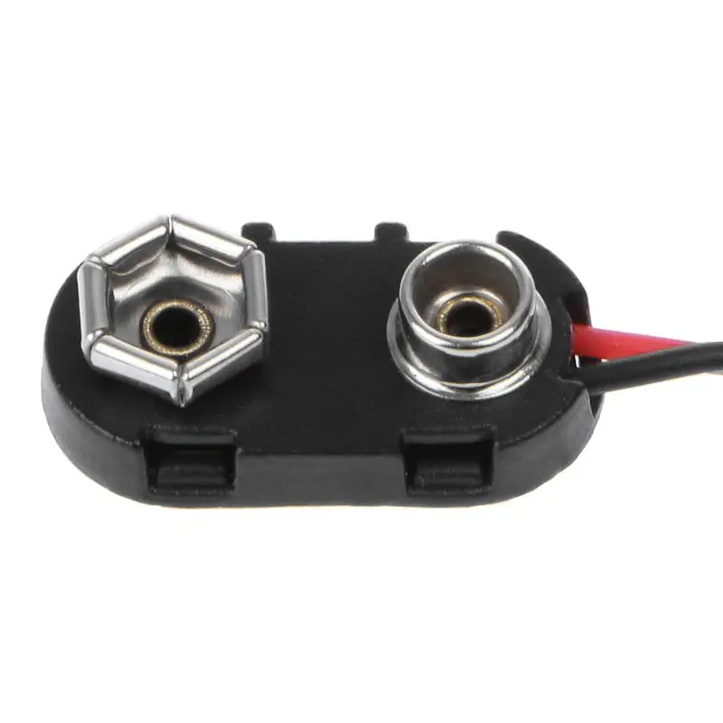 XD99 PP3 9V Battery Clip Connector I Type Tinned Wire Leads 150mm Black Red