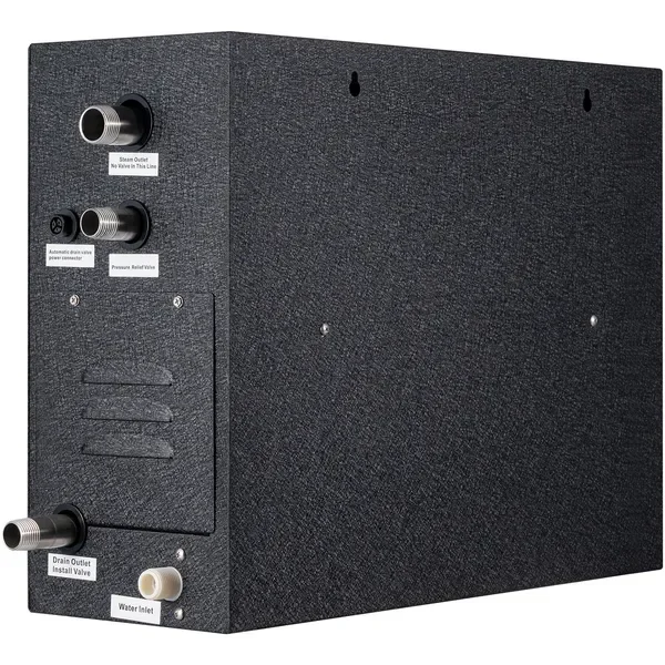 

Парогенератор для душа 12 кВт, сегментированное нагревание, регулировка температуры и 24-часовой таймер, комплект для паровой бани