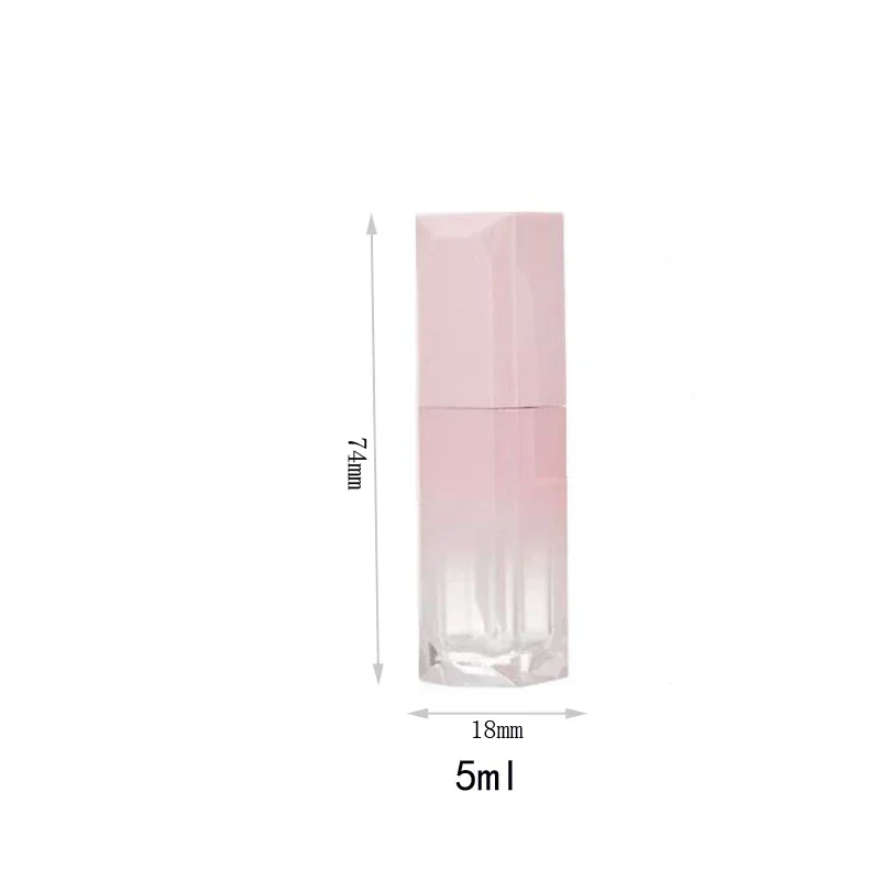 5Pcs 5g Gradient Color Lip Gloss Tubes Bottles Refillable Lip Balm Containers Portable Bottle For DIY Cosmetic Lipstick Sample