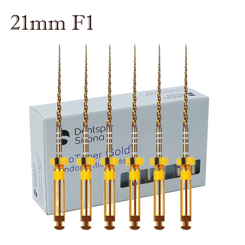 1PK ملفات دوارة ذهبية ProTaper للأسنان - ملفات محرك مرنة تعمل بالحرارة لمعالجة قناة الجذر |   أداة طب الأسنان إندو
