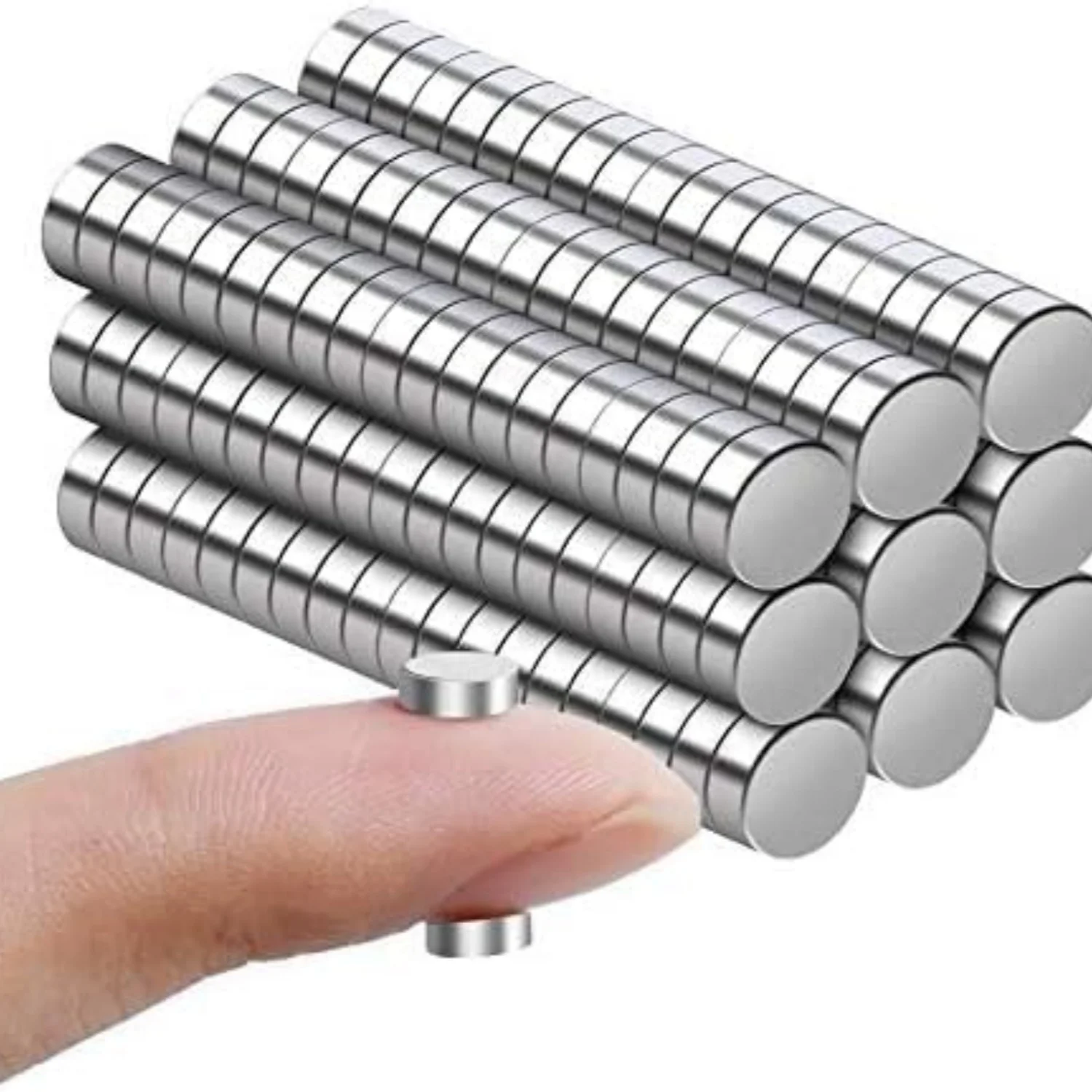 60Pcs Small Strong Magnets 8x2mm, Mini Round Refrigerator Magnets for Fridge, Whiteboard, Crafts, Office, DIY Projects, Hobbies