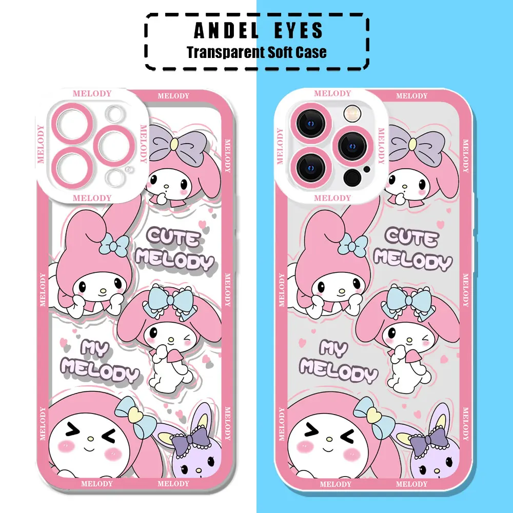 Engraçado minha melodia kuromi dos desenhos animados caso de telefone para oppo reno 12 12f 11 11f 10 8 pro plus 8t 7z 6 6z 5 4 2f transparente capa macia