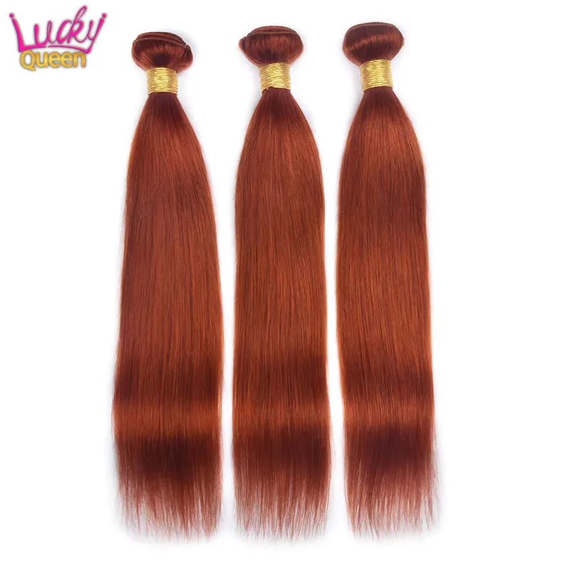 

Ginger Orange Colored 12A Straight Hair Weave Bundles Brazilian Remy Human Hair Extensions Ombre Ginger Orange Colored Bundles