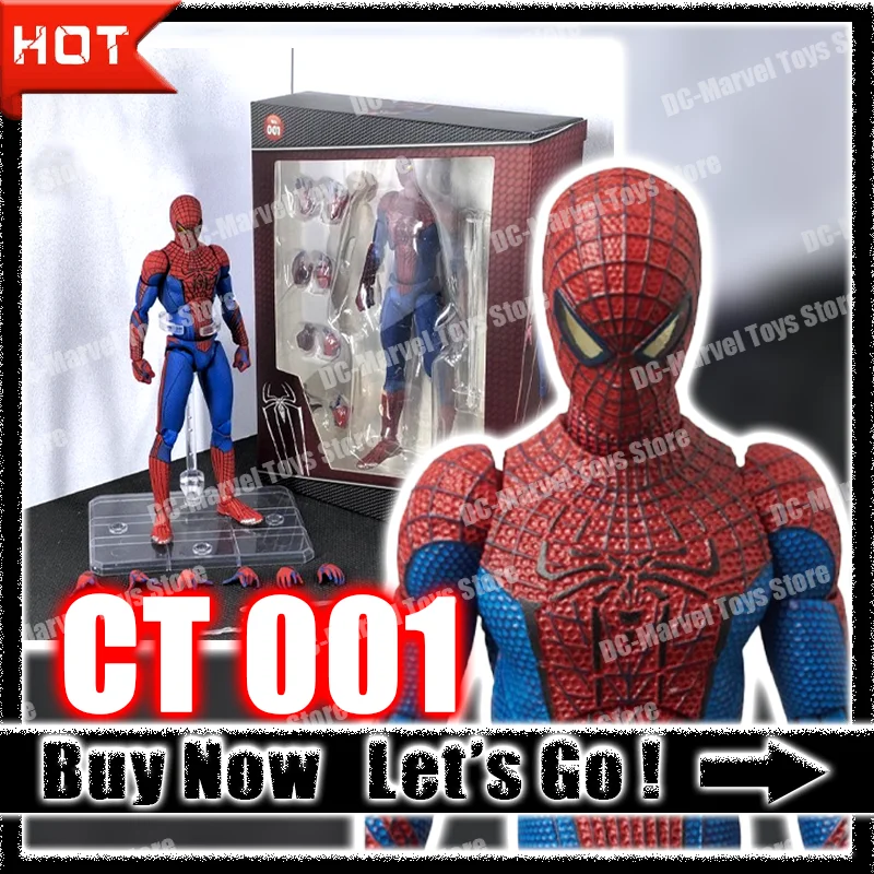 Ct Toys Spiderman Mafex 001 Peter Parker Andrew Garfield The Amazing Spider-Man Anime Action Figure Figurine Customized Gift Toy