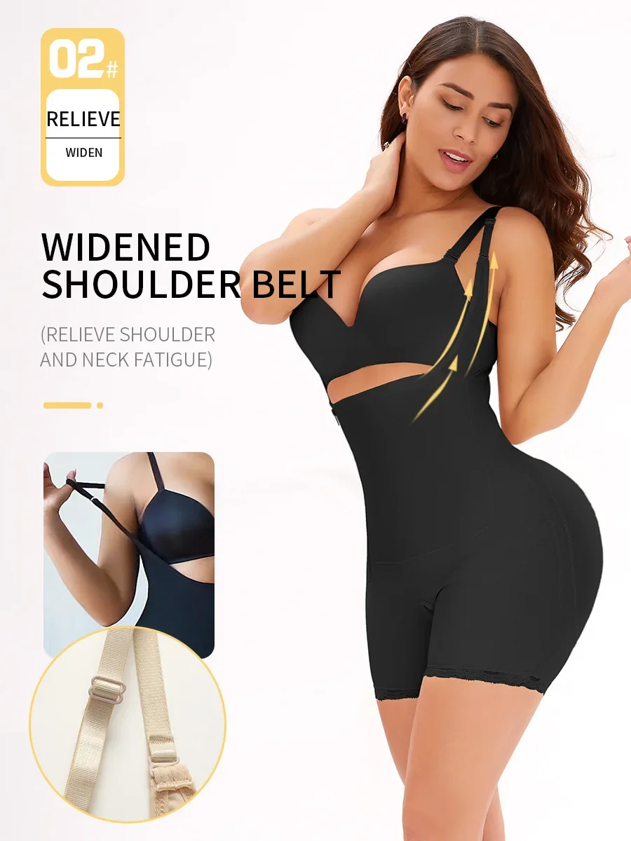 AfruliA High Compression Full Body Shaper Fajas Colombiana Girdles for Post-Surgical Use Slimming Sheath Waist Trainer Shapewear