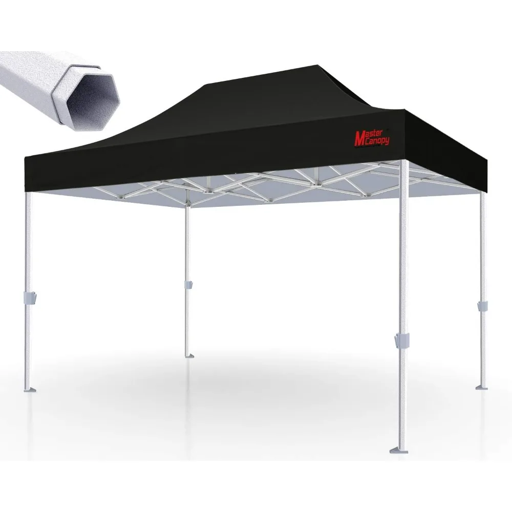 

Premium Heavy Duty Pop Up Commercial Instant Canopy Tent (10x15, Black)