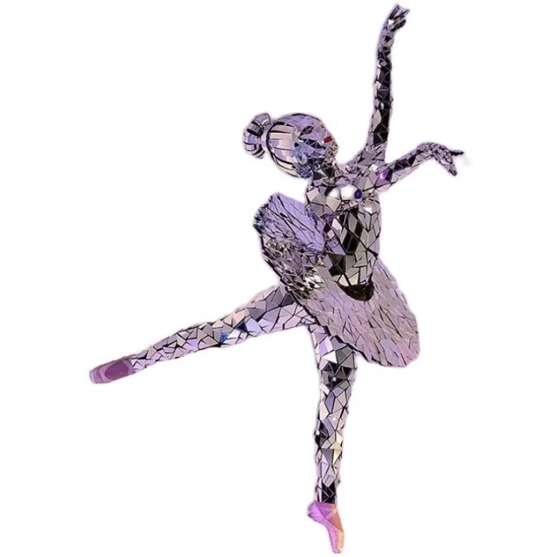 Mirror girl Ballet dance costume glass man stage dance wear cool girl future show stage clothing dance mirror costume