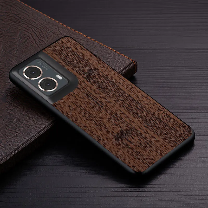 Case for Motorola Moto G85 bamboo wood pattern Leather phone cover Luxury coque for Moto G85 case capa