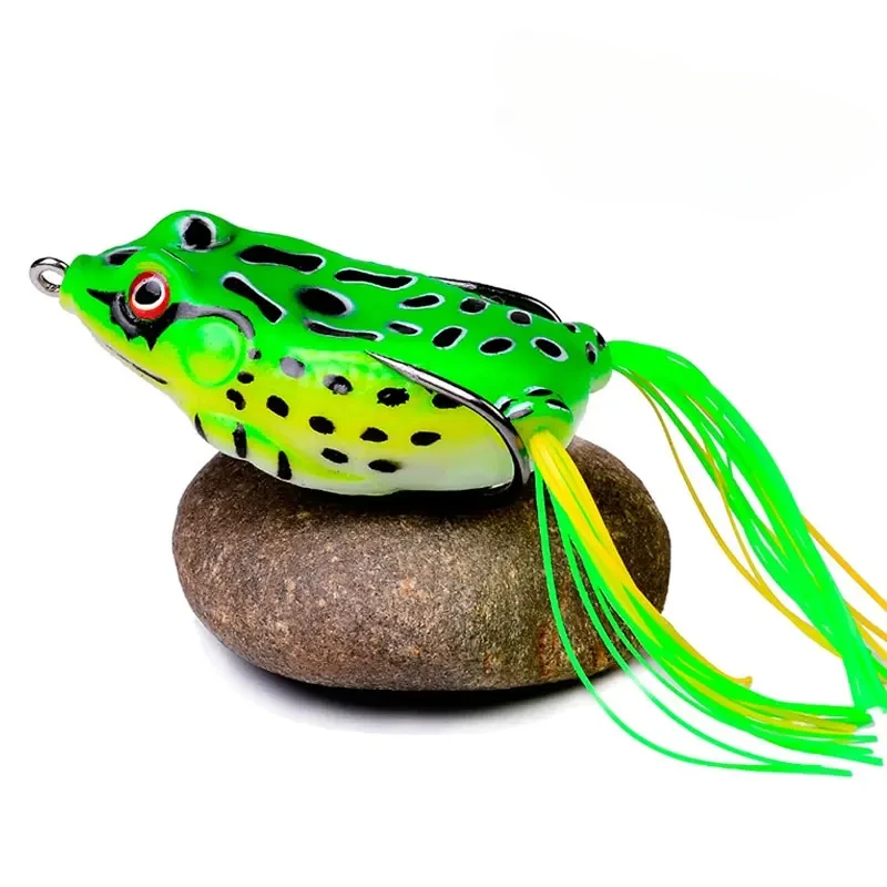 Frog Lure Double Propeller Legs Silicone Soft Baits 5.5cm 12g Topwater Wobblers Artificial Bait for Bass Catfish Fishing Tools