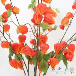 1 PCS 87 cm Beautiful Artificial Long Stem Red Lantern Flowers Silk Flowers Home Party Wedding Decoration F544