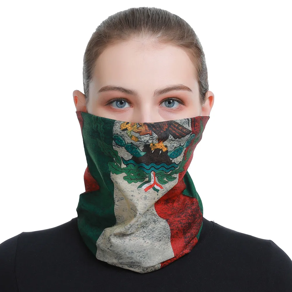 Flag Design Magic Seamless Bandanas For Woman Man Vintage Sports Face Mask Cycling Balaclava Outdoor Retro Head Scarf Male