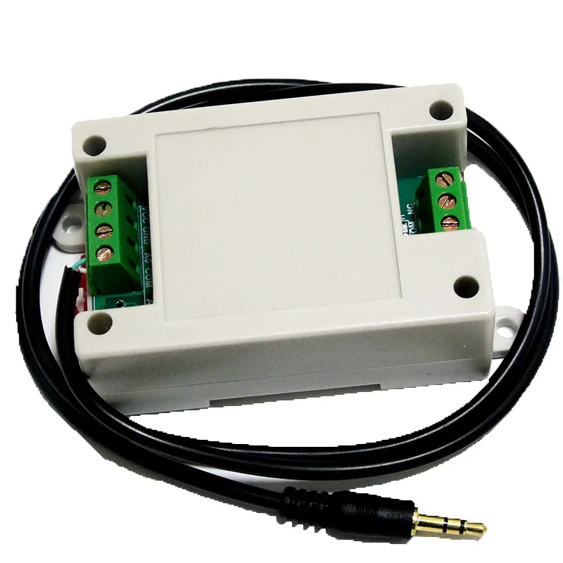 Detecting Sound Sensor Audio/headphone Input Control Relay Switch Module 5/12/24V with Housing