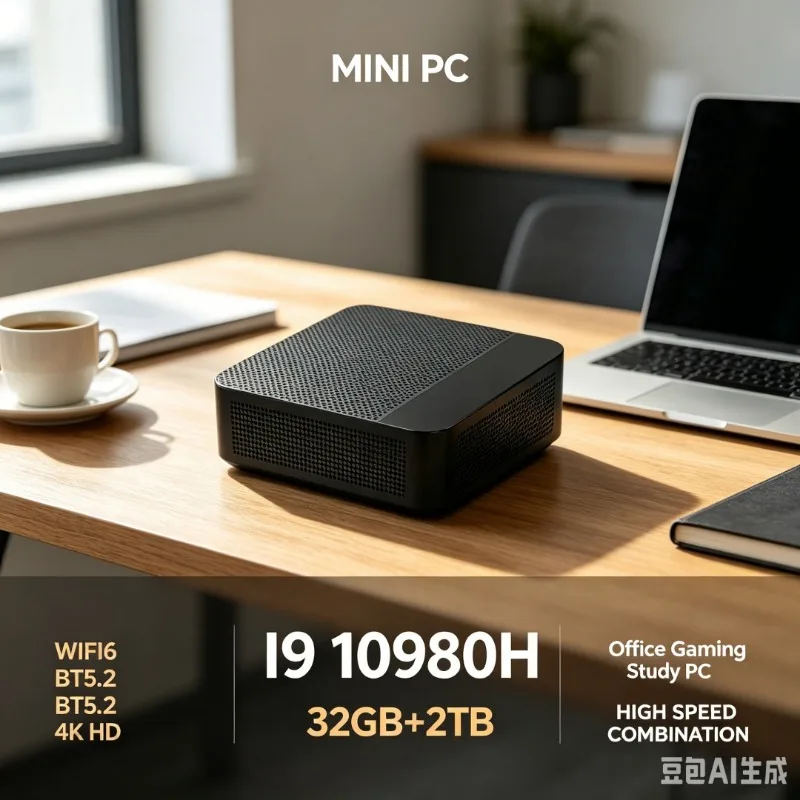New I9-10980HK Performance Mini PC 16GB+2TB Large Storage WiFi6 & Bluetooth 5.2 4K Output Compact Design for Office Work Gaming