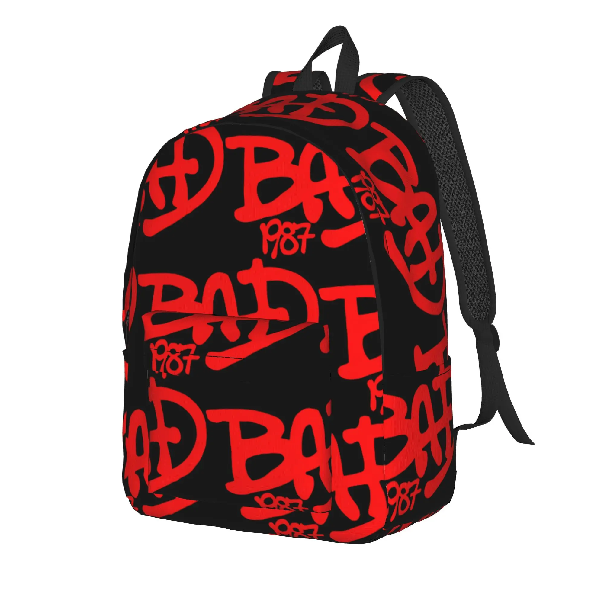 BAD Michael Jackson Backpack  Travel Backpacks Girl Fashion High School Bags Custom Soft Rucksack