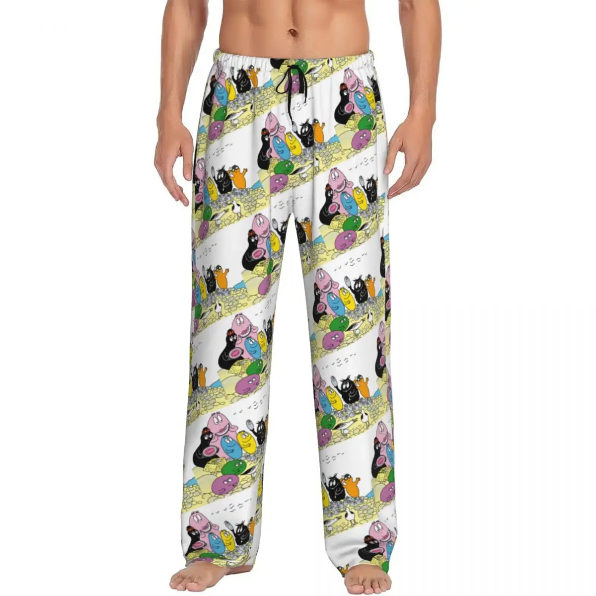 

Custom Men's Funny Cartoon Barbapapa Wallpaper Pajama Pants Print Sleep Sleepwear Bottoms with Pockets