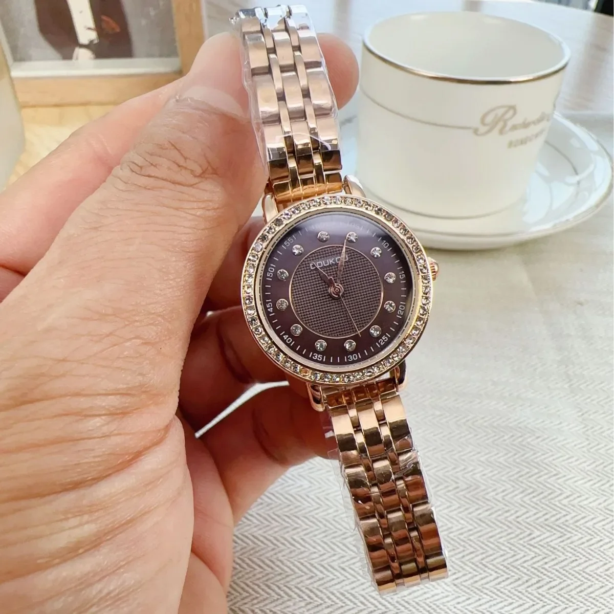 ของขวัญสุดหรูควอตซ์นาฬิกาผู้หญิง relojes Para mujer แฟชั่นสายสแตนเลสนาฬิกาข้อมือผู้หญิงไฮเอนด์