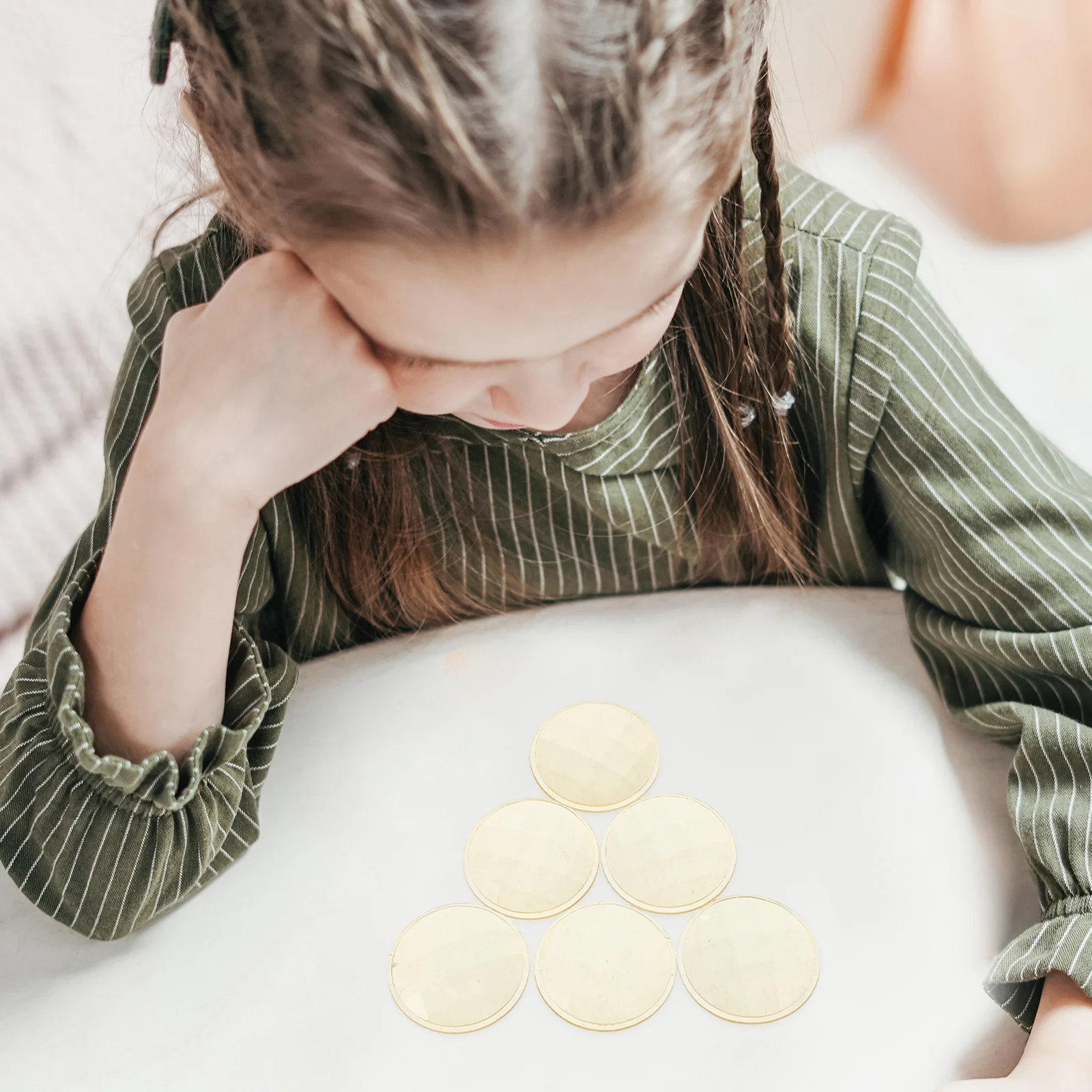 เลนส์คาไลโดสโคป 6 ชิ้น ปริซึมหลายเหลี่ยม ความคมชัดสูง สีสันสดใส อะไหล่คาไลโดสโคปใส สำหรับงาน DIY