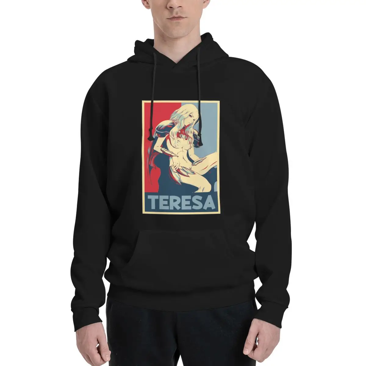 Hope Claymore Personaje de anime Teresa Art Sudaderas con capucha Anime Sudadera con capucha de gran tamaño Suéter Chaqueta de mujer