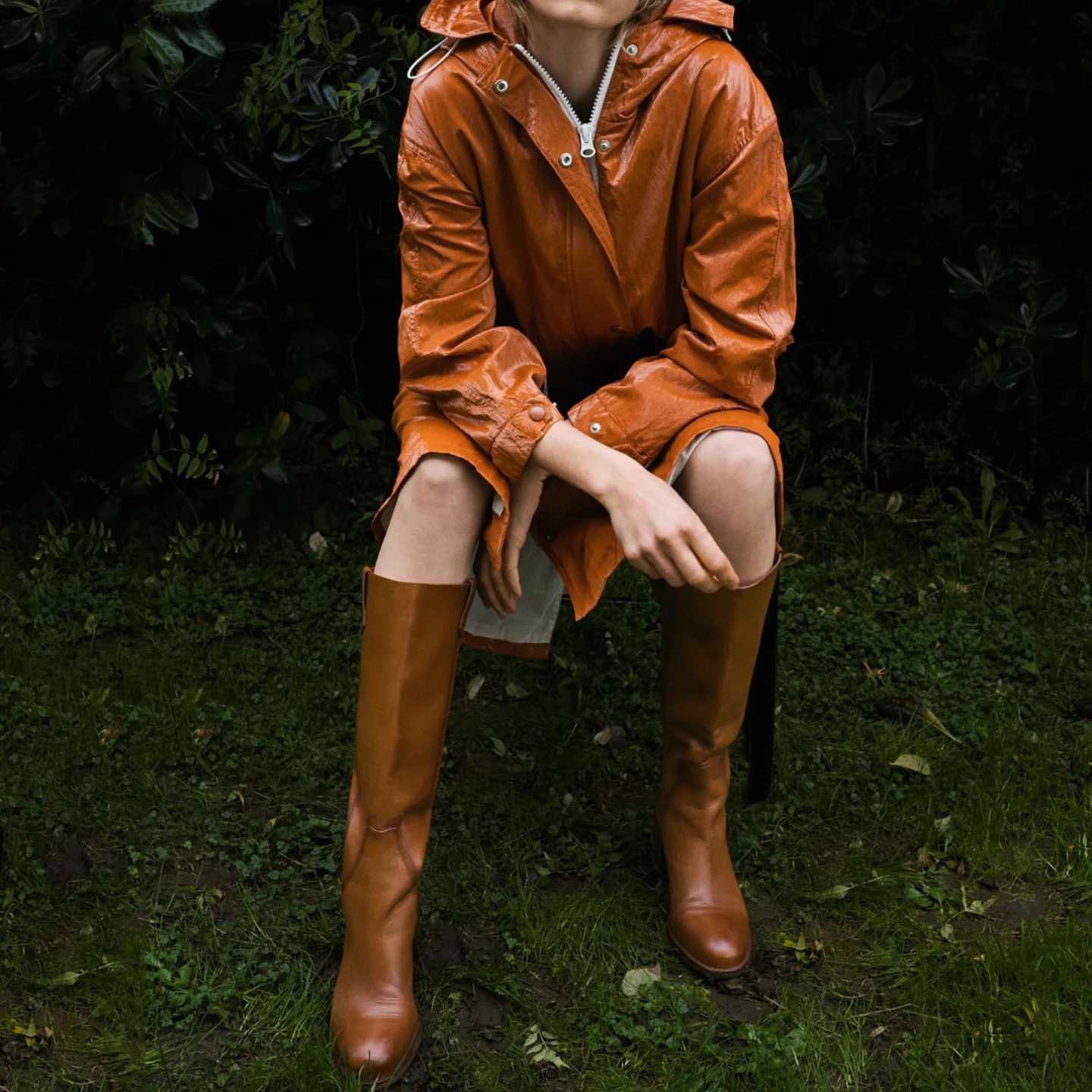 

Z Women's Faionable Personali Hooded Parka Coat Long Sve Zipper Closure Color Mid-Length Autumn New Arrivals