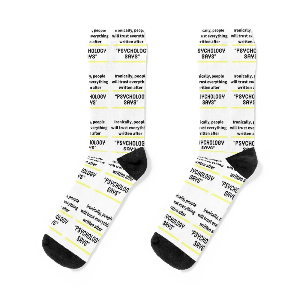 

Hilarious Psychology Says Meme - Clinical Psychologist Socks cute summer hiking Heating sock Woman Socks Men's