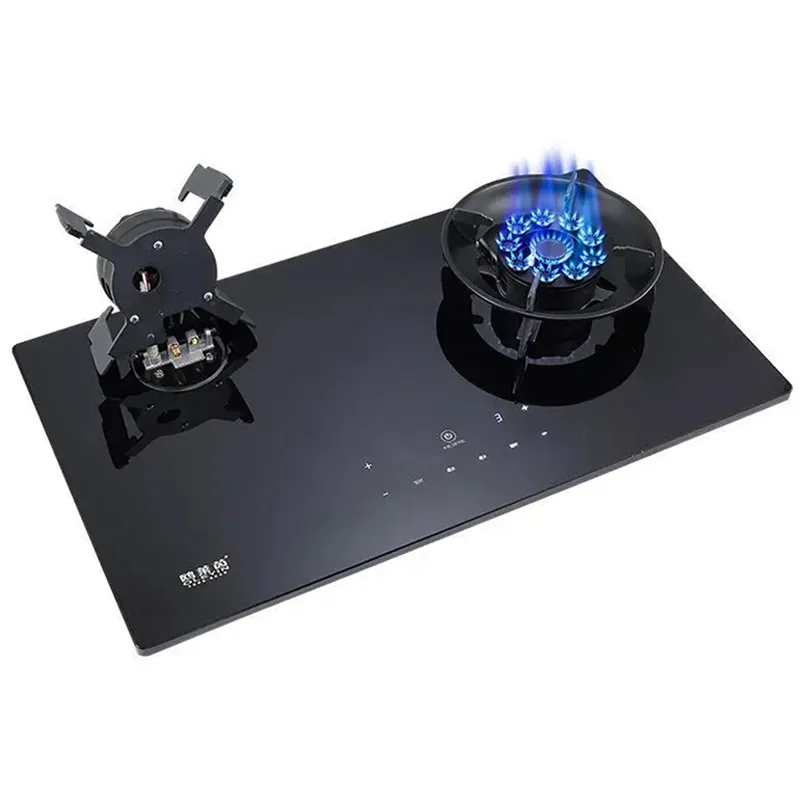 5V Touch Screen Flip Hob Gas Panels for Kitchen Cooktop Upgrade Timing  Kitchen Gas Cooker Energy-Saving Embedded Gas Panel