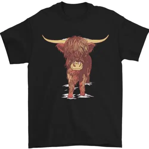 Highland Cattle Cow Scotland Scottish Mens T-Shirt 100% Cotton