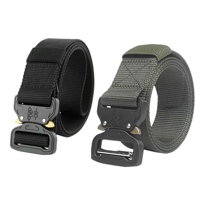 Hot Nylon Waist Belt Waistband Outdoor Training Belts Easy Unlock Sport Climbing Adjustable Metal Buckle Belt