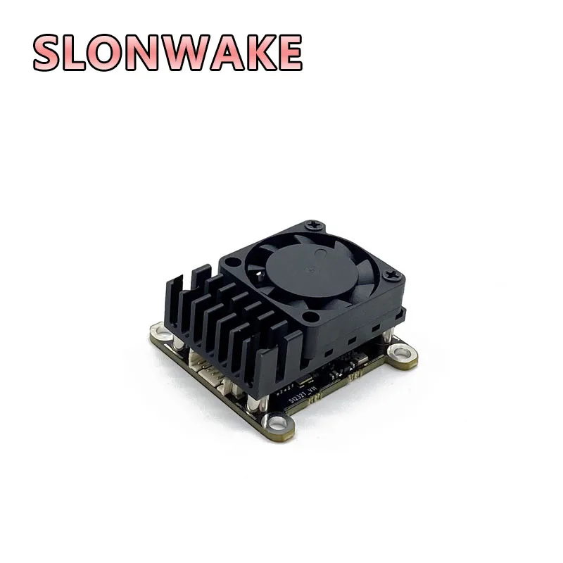 SLONWAKE VTX 비디오 송신기 냉각 선풍기, 내장 마이크 포함, 30.5 × 30.5, RC FPV 장거리 고정익, 48CH, 5.8GHz, 2W