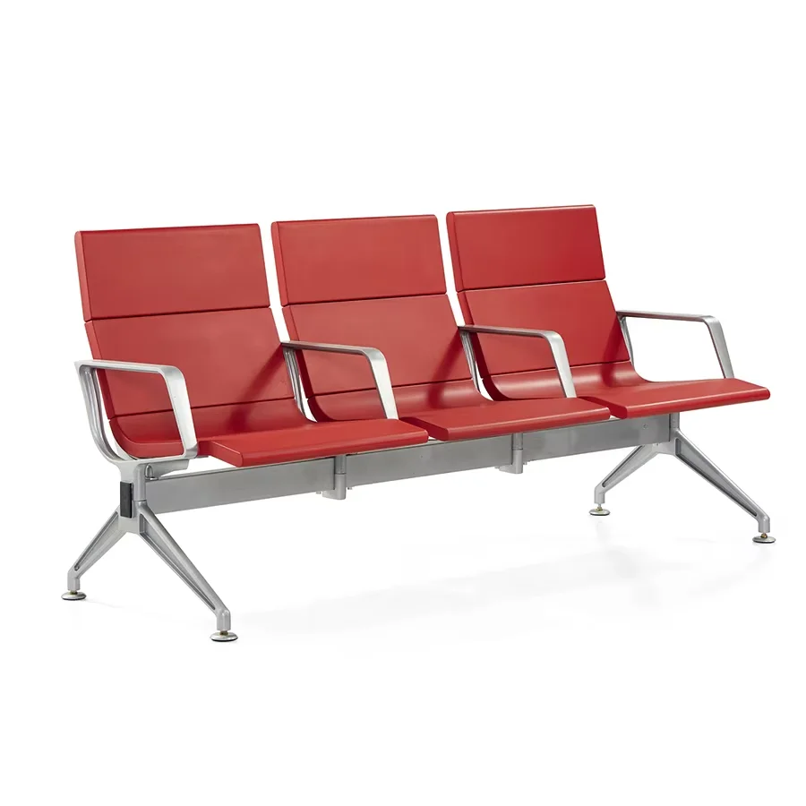 Hospital Stainless Steel Metal Three Person Waiting Bench Chair Seat Airport Seating Hospital Patient Chairs