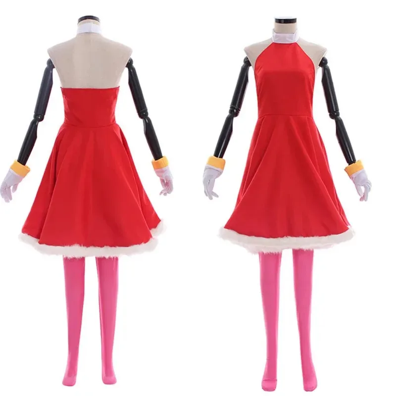 

Gaanime Movie Amy Rose Cosplay Costume Rosy Rascal Cosplay Red Dress Suit Women Outfit Halloween Party Role Play Dress